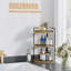 Organisateur de coin de comptoir de salle de bain, comptoir de rangement de salle de bain à 3 niveaux pour les soins de la peau, tablette de lavabo pour décor de cuisine, meuble-lavabo, commode, maquillage, cadeau (brun rustique)