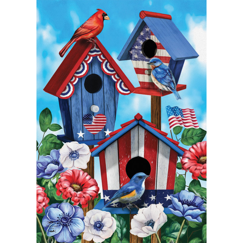 Drapeau de la maison d'été American Birdhouse