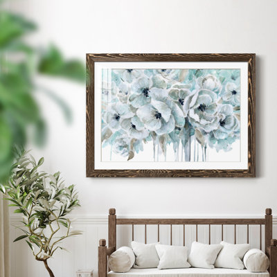 Bleu sarcelle harmonie II - peinture encadrée