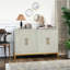 Buffet 4 portes avec bordure dorée, vert-2006867671