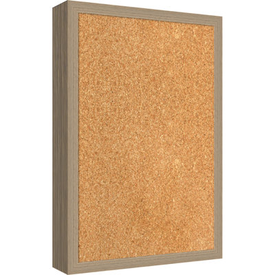 Natural Cork Board Emery Brown Framed Bulletin Board