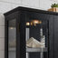 Vitrine lumineuse en verre avec ampoule, vitrine à 2 portes avec tiroir et tablettes réglables