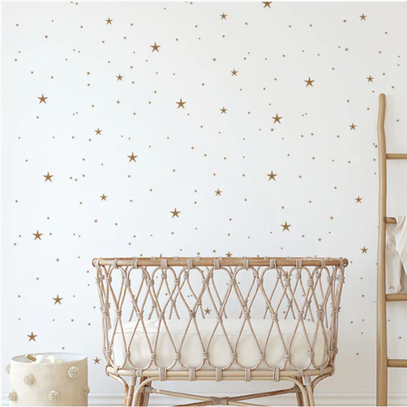 Adhésif décoratif étoiles scintillantes, Argent