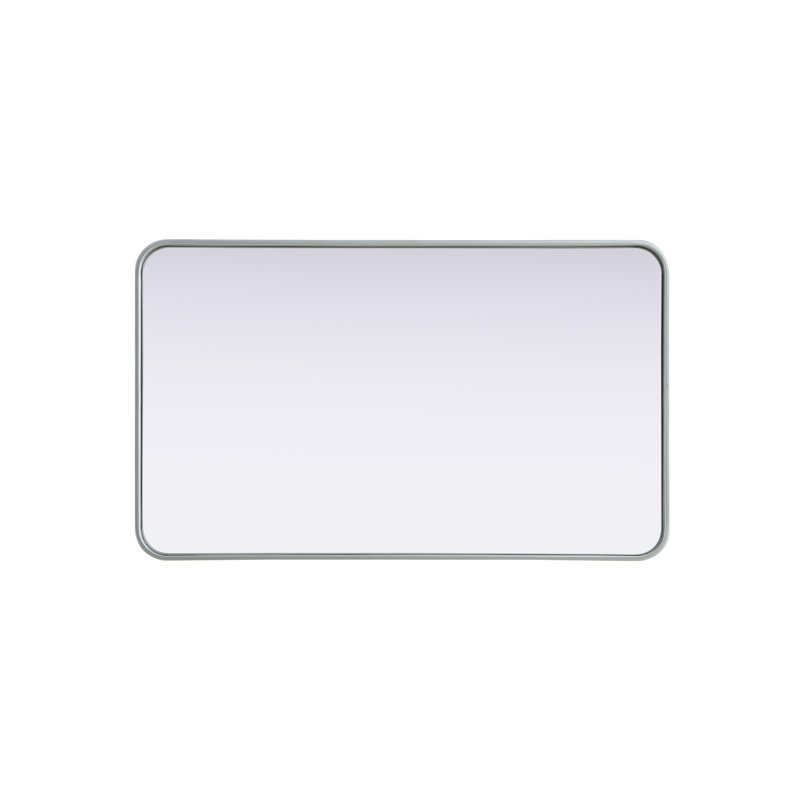 Erath Contour Metal Mirror, Silver, 40" x 24"