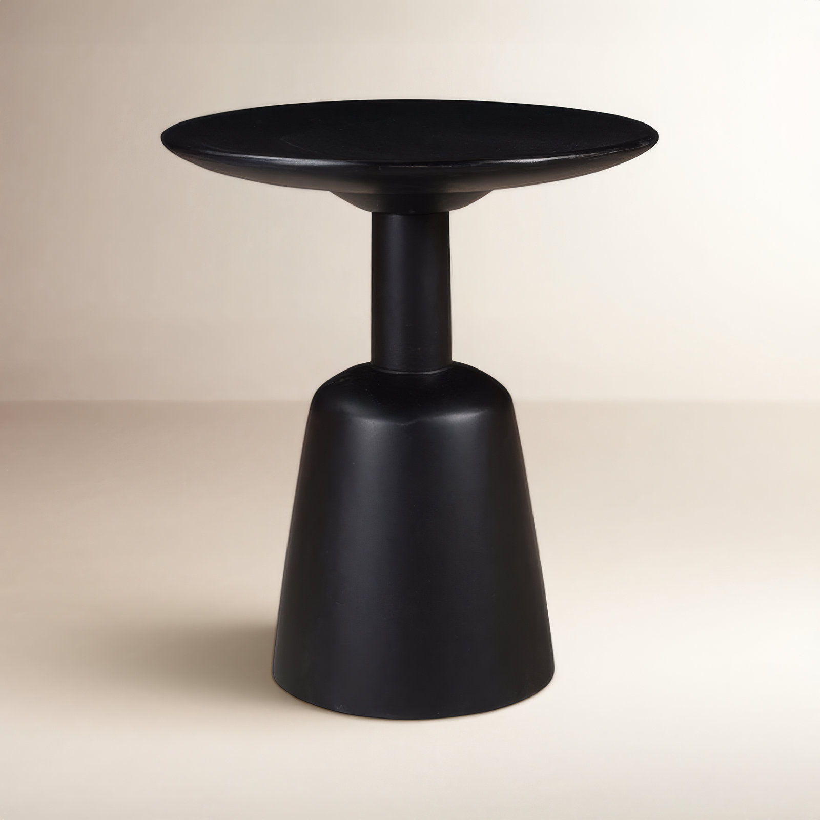 James Solid Wood End Table, Black