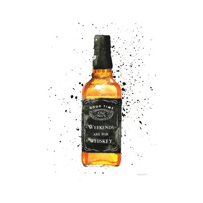 Weekends Are For Whiskey By Mercedes Lopez Charro - Wrapped Canvas Painting by Mercedes Lopez Charro - Wrapped Canvas Painting
