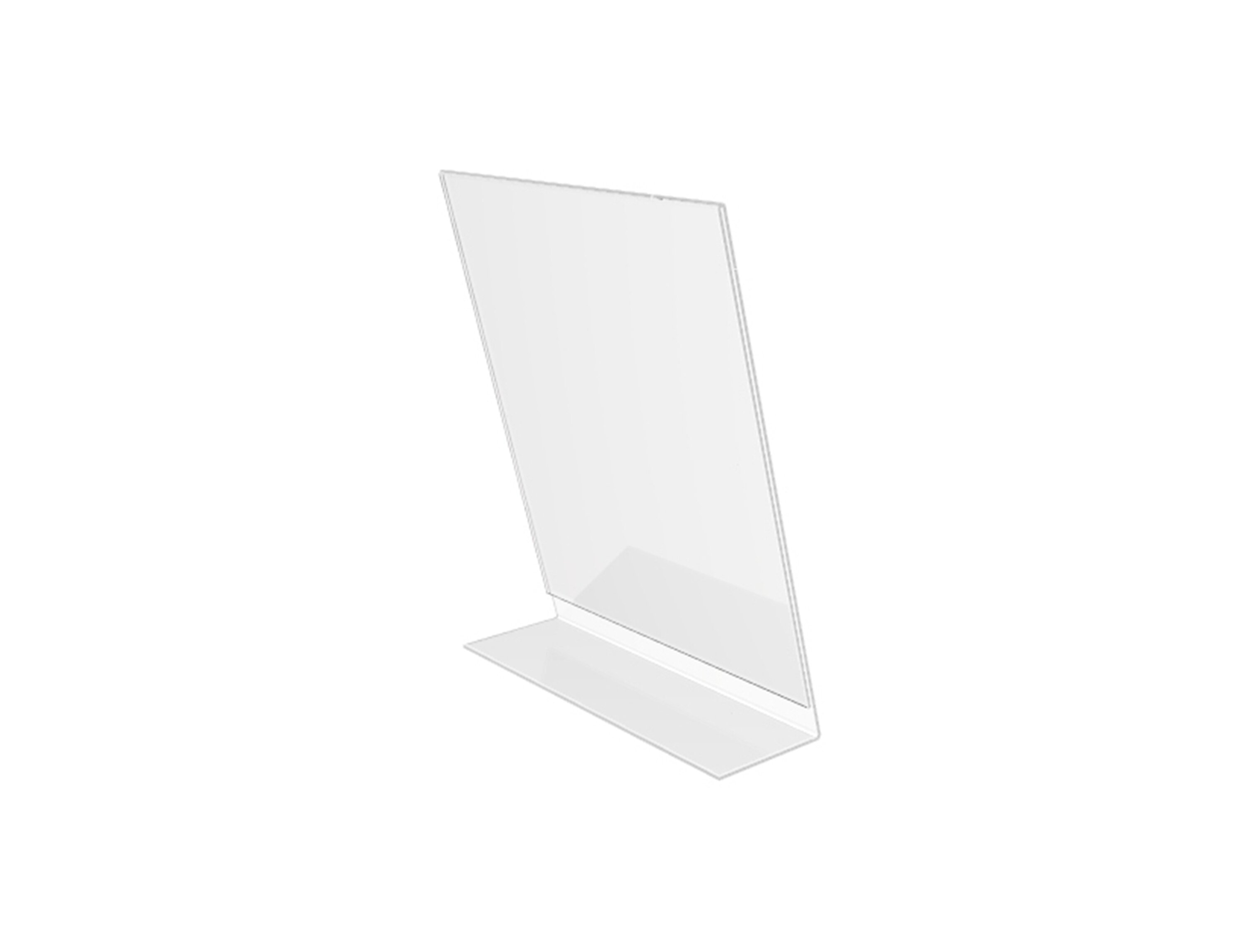 8.5x11 Pedestal Sign Holder with Square Base | Slide-In Frame Design