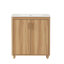 Ensemble de meuble-lavabo moderne avec évier, armoire de salle de bain avec portes et tiroir, armoire d'appoint