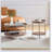 2-Piece Modern 2 tier Round Coffee Table Set for Living Room,Easy Assembly Nesting Coffee Tables-1367376707