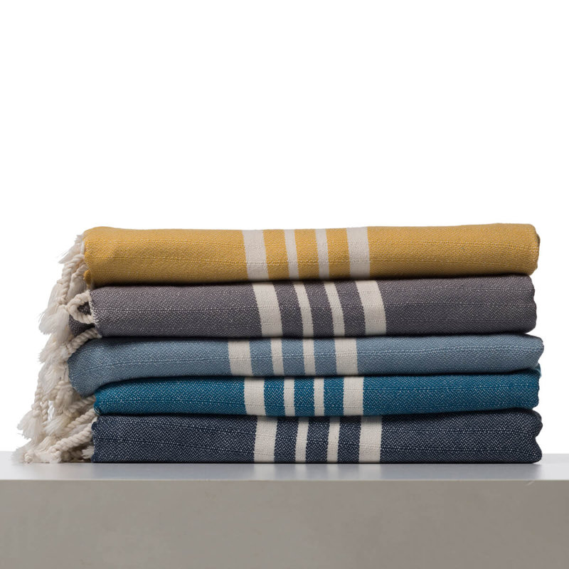 Serviette de luxe turque, plage Peshtemal, Gris foncé