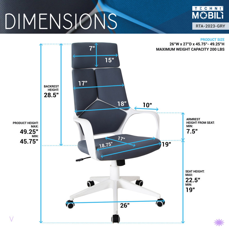 Chaise de bureau moderne Techni Mobile