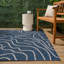 Tapis d'intérieur / extérieur bleu marine / crème Numra-1527396055