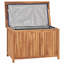 Gracie Oaks Cranleigh 90cm W Teak Solid Wood Deck Box in Brown