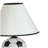 12" Tall Ceramic Table Lamp, Soccer Shaped, Linen Shade