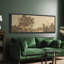 «Misty Riverbank Solitaire Tree», reproduction encadrée-111376761-96074597