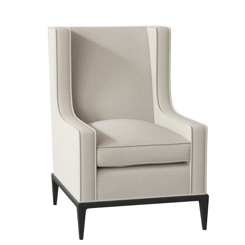 Fauteuil à oreilles 28 po Claxton, Espresso, Fizz Ivory