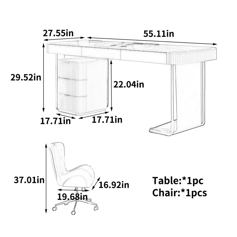 Deskins, 29.52" H x 55.11" W x 27.55" D