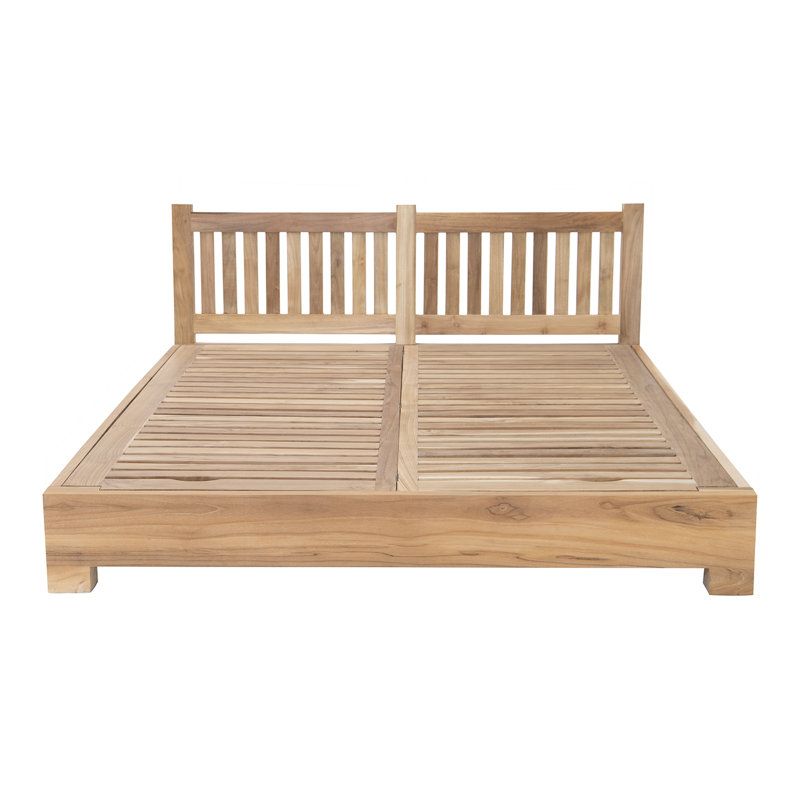 Huntington 64'' Wide Teak Patio Daybed with Cushions, Natural Sunbrella®