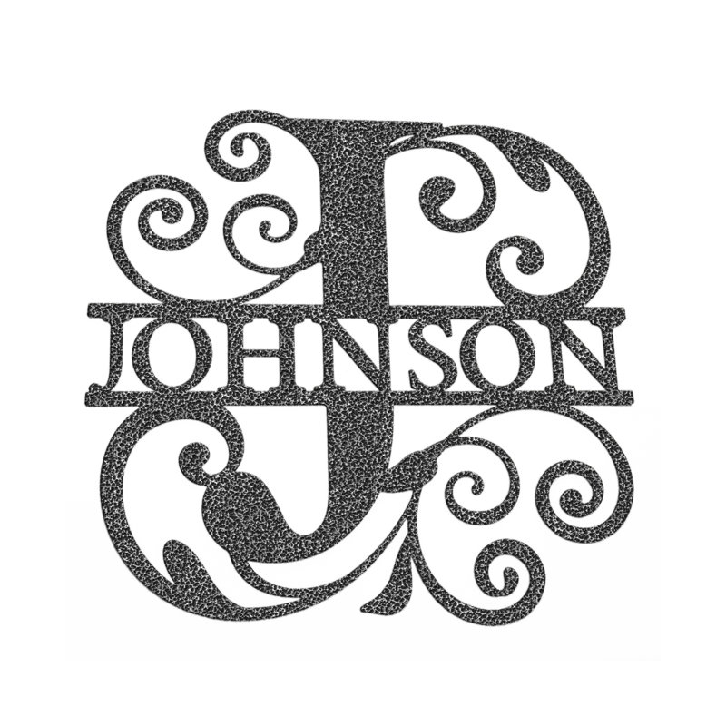 Décoration murale argène, H 8 po x l 8 po x P 0,06 po, Argent, Lettre J