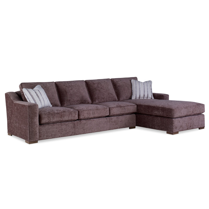 Armanti 120.25'' Wide Right Hand Facing Sofa & Chaise, Pearl Polyester 71608L17, City Dark
