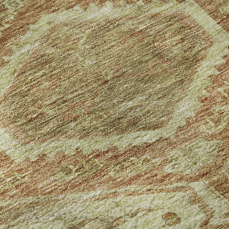 Premium Machine Washable Barry AMF1225 Medallion Rug, Rectangle 3' x 5'