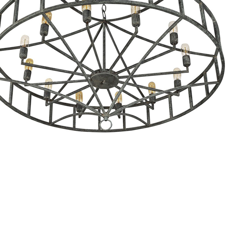 Luminaire suspendu linéaire à 12 lumières pour îlot de cuisine Rome