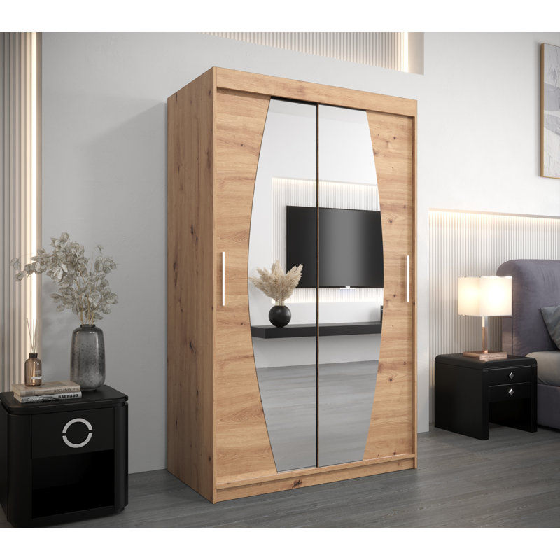 Antavis 2 Door Manufactured Wood Wardrobe, Oak Artisan
