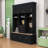 Multi-functional Hall Tree with Storage Drawers, Comfort Bench, Metal Hooks and Cabinets-1719799949