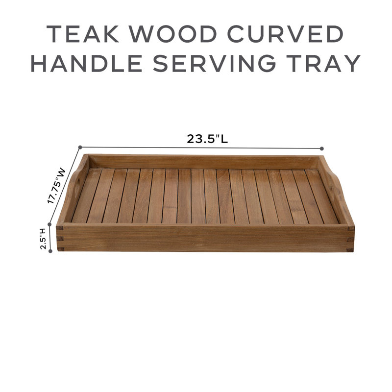 Solid Wood Tray, 2.5" H x 23.5" W x 17.75" D