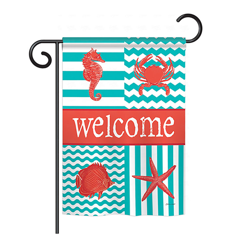 Drapeau de maison en polyester Quintero, H 40 po x l 28 po