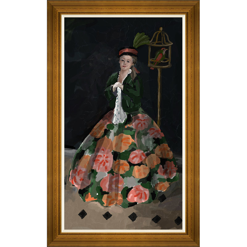 Gigi Giclee On Canvas by Dana Gibson, 37"H x 22"W x 2.25"D