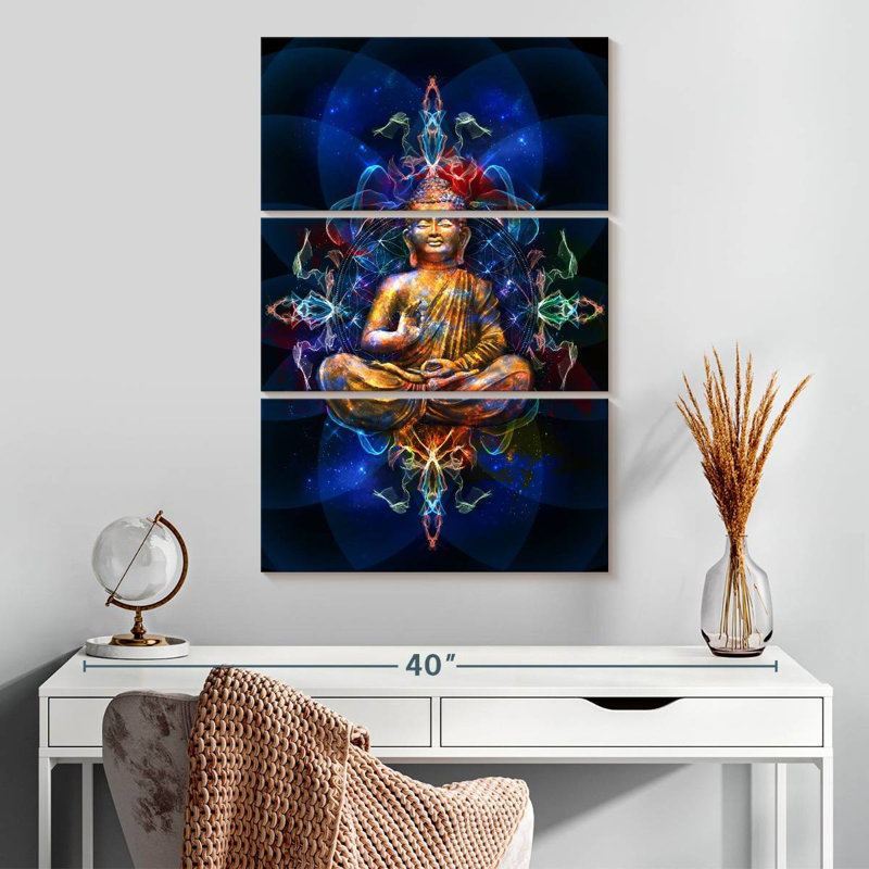 Bouddha Kerrick dans une pose de lotus, H 32 po x l 20 po