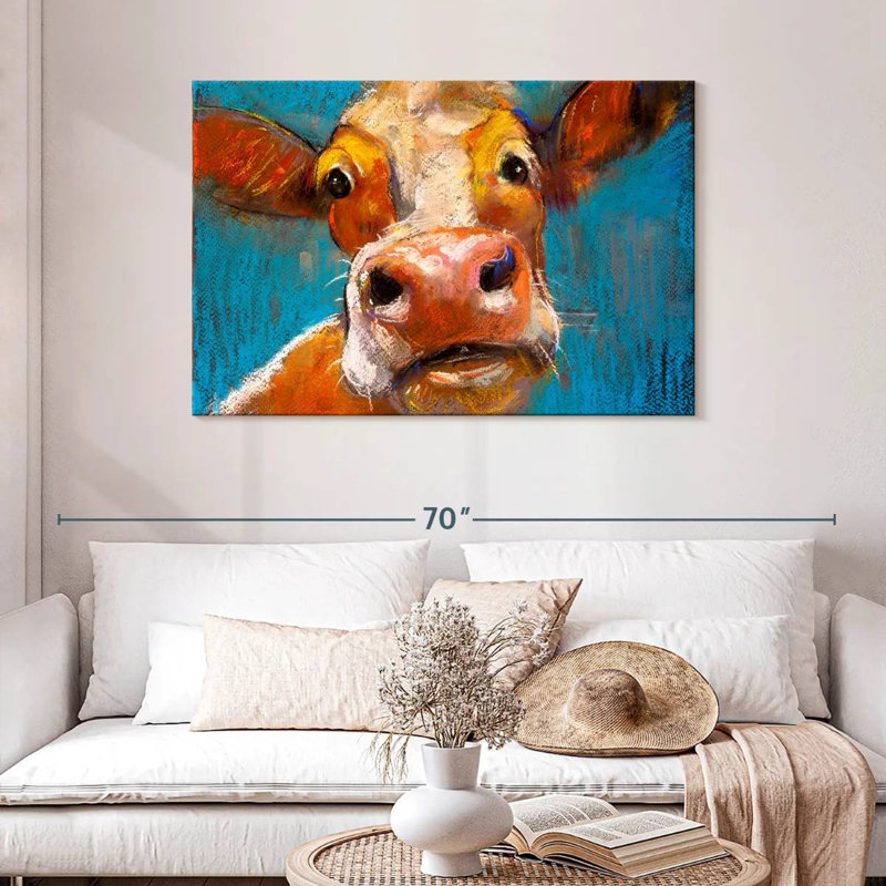 Brampt Yellow Cow, 30" H x 45" W