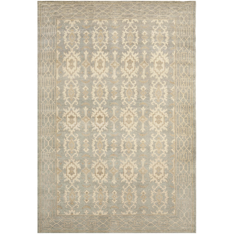 Tapis oriental en laine noué à la main Sabelle, Rectangle 6 pi x 9 pi