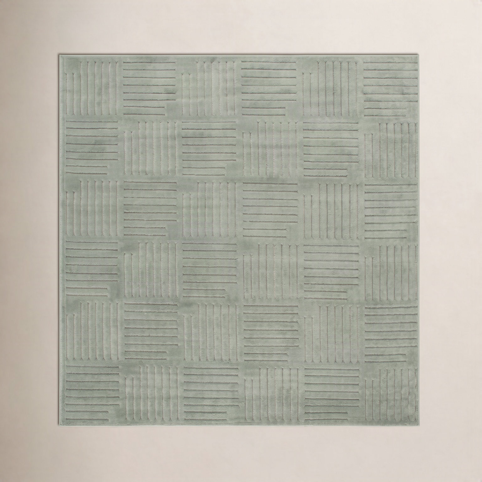 Mirissa Geometric Performance Rug, Square 5'3"