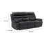 Hanna Double Reclining Sofa, Top Grain Leather, 87 Inch-115686267-115686270