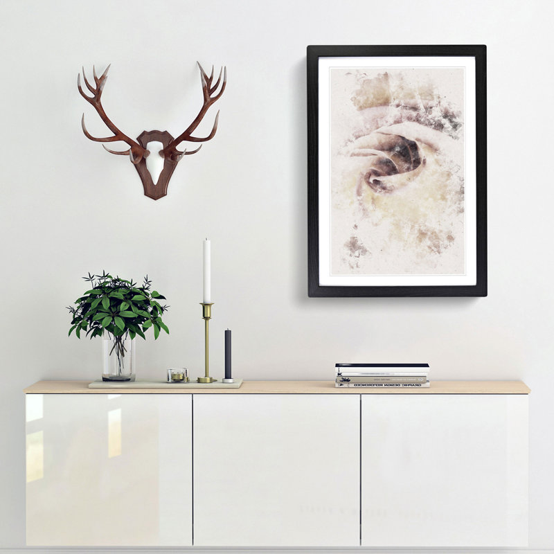 Pale Pink Rose - Framed Print, 33cm H x 24cm W x 2cm D, Black Framed