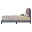 Grand lit tapissier gris