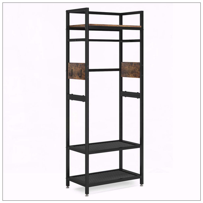 Petit portemanteau 22,75 po avec tringle et tablettes