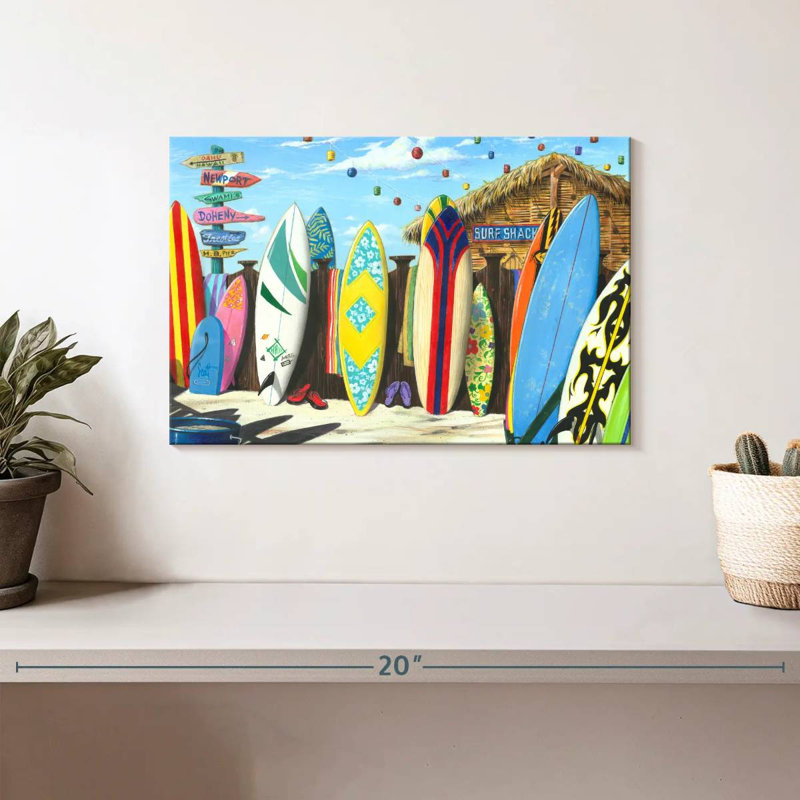 Senne Surf Shack, 8" H x 12" W