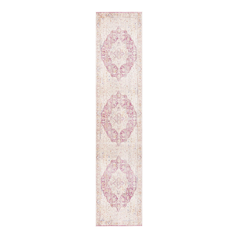 Tapis gris Canora Regalia Deepa, Tapis de couloir 2 pi 6 po x 12 pi