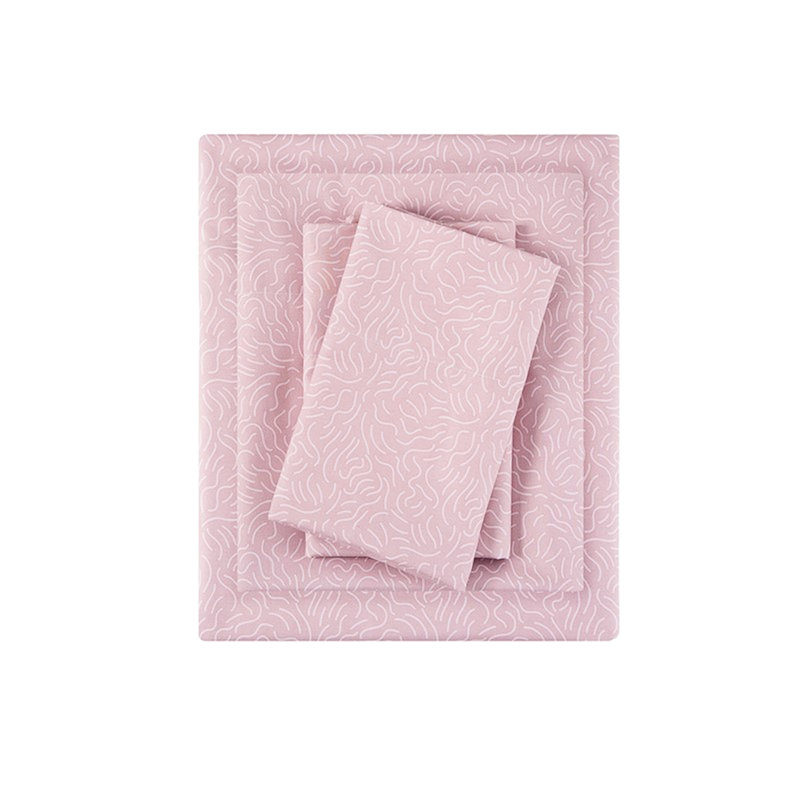 Grand drap 4 pièces Cheerful Stylish L feuilles imprimées,, Édredon grand et 3 pièces supplémentaires