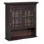 Armoire murale amovible au-dessus de la cuvette de toilette dans la salle de bain avec portes en verre, tablette réglable et rangement ouvert Cardonas-1534058283