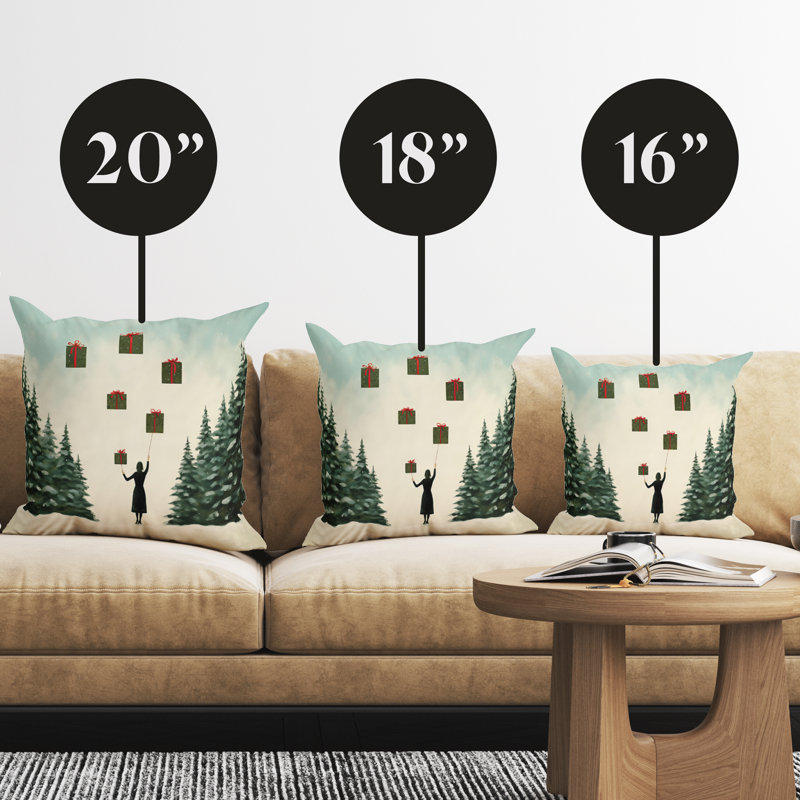 Housse de coussin Floating Presents Holiday, H 16 po x l 16 po
