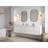 Roswell Floating 84'' Double Bathroom Vanity with Quartz Top