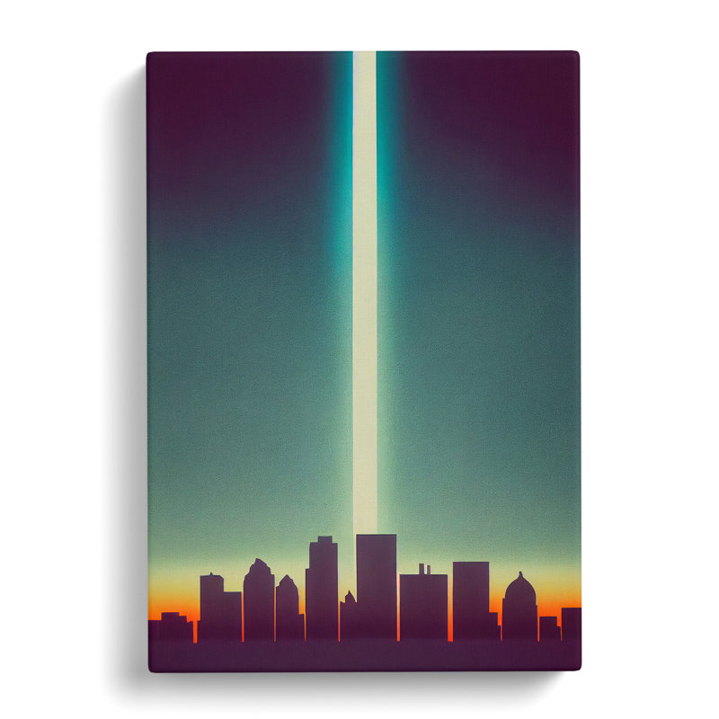 Beguiling City Skyline - Wall Art, 60cm H x 40cm W x 3cm D, Wrapped Canvas, No Matte