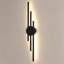 3-Light 58Cm Black Flush Mounted Sconce