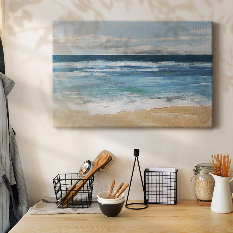 Toile tendue avec galerie Ocean Waves II, H 12 po x l 18 po