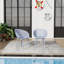 Été - Ensemble de 2 chaises longues modernes - Plastique PP intérieur / extérieur toutes saisons, léger pour patio, plage, salon (bleu clair clair)-1354850153