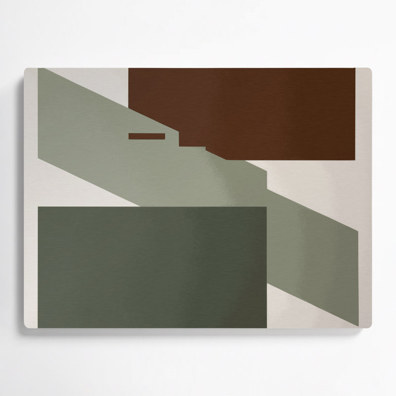 Minimalism 51 Brown Metal Wall Art, 11" H x 14" W